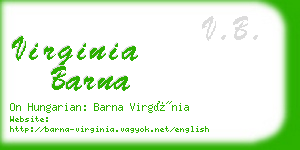 virginia barna business card